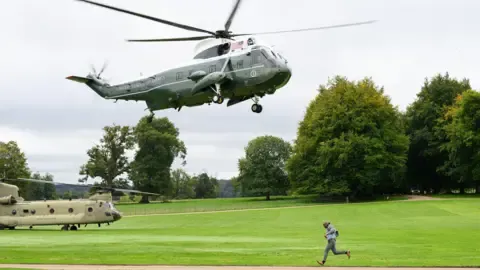 Trump Diverted and Compelled to Swap Helicopters En Route to Stansted Airport